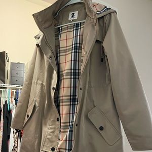 Water resistant trench style jacket